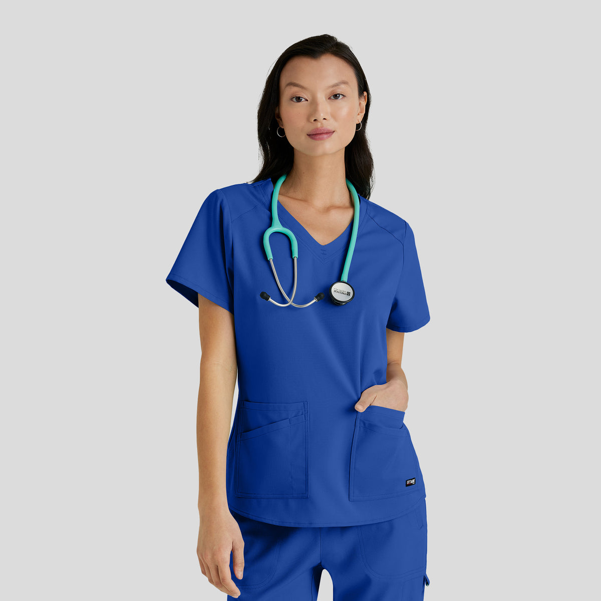Emma 4-Pocket V-Neck Scrub Top | Galaxy