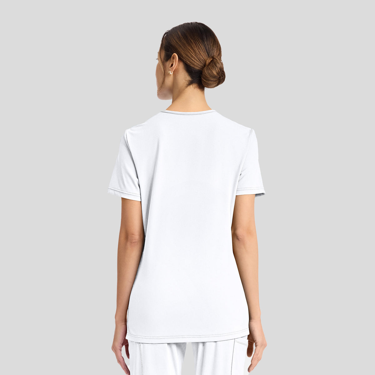 Achieve 2-Pocket Scrub Top | White