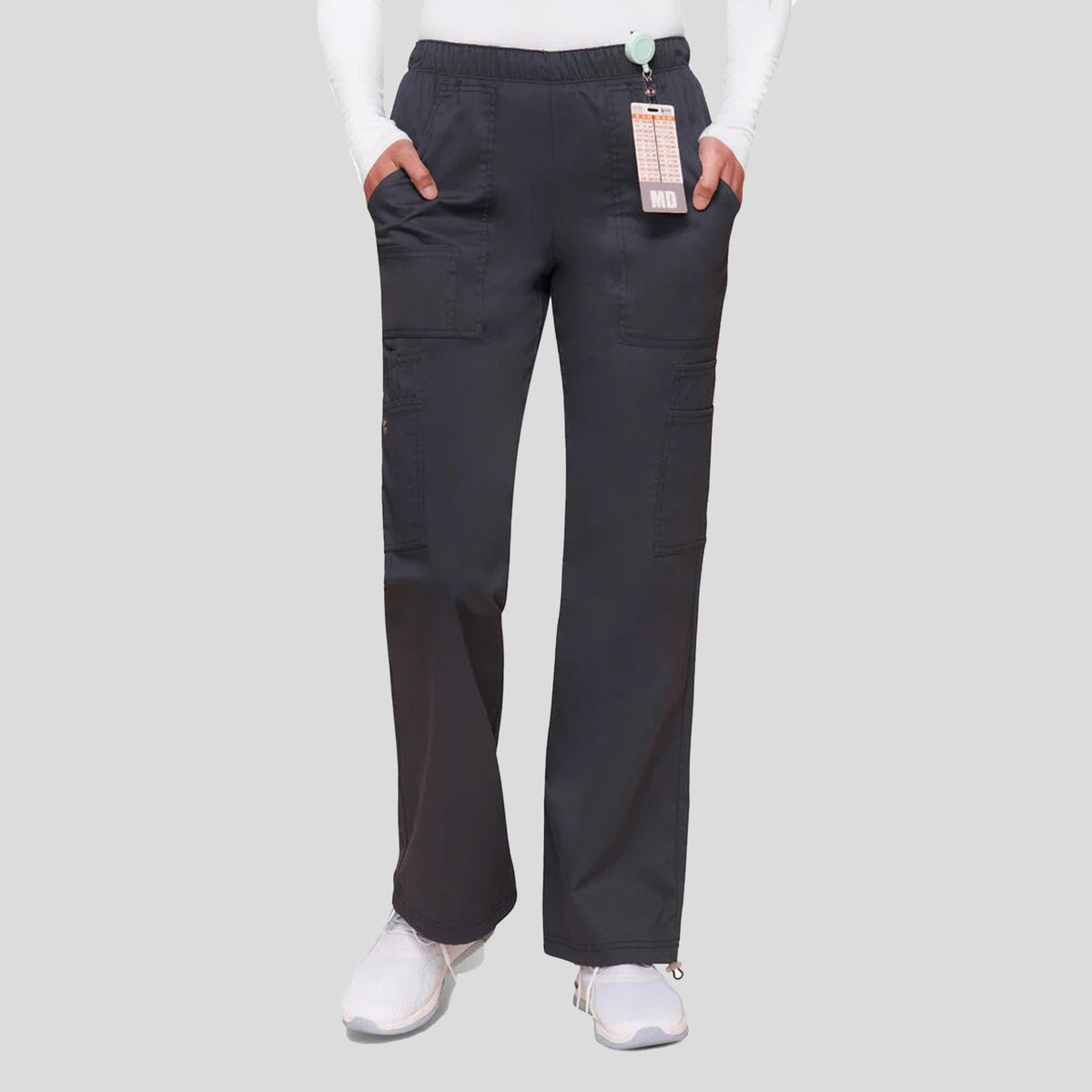 Elastic Waist Scrub Pant | Pewter