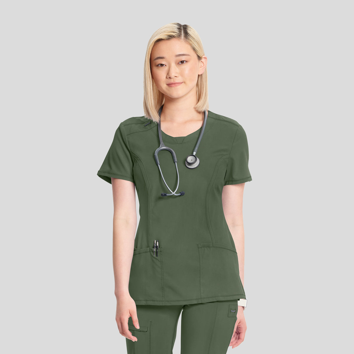 Women's Round Neck Top | Olive