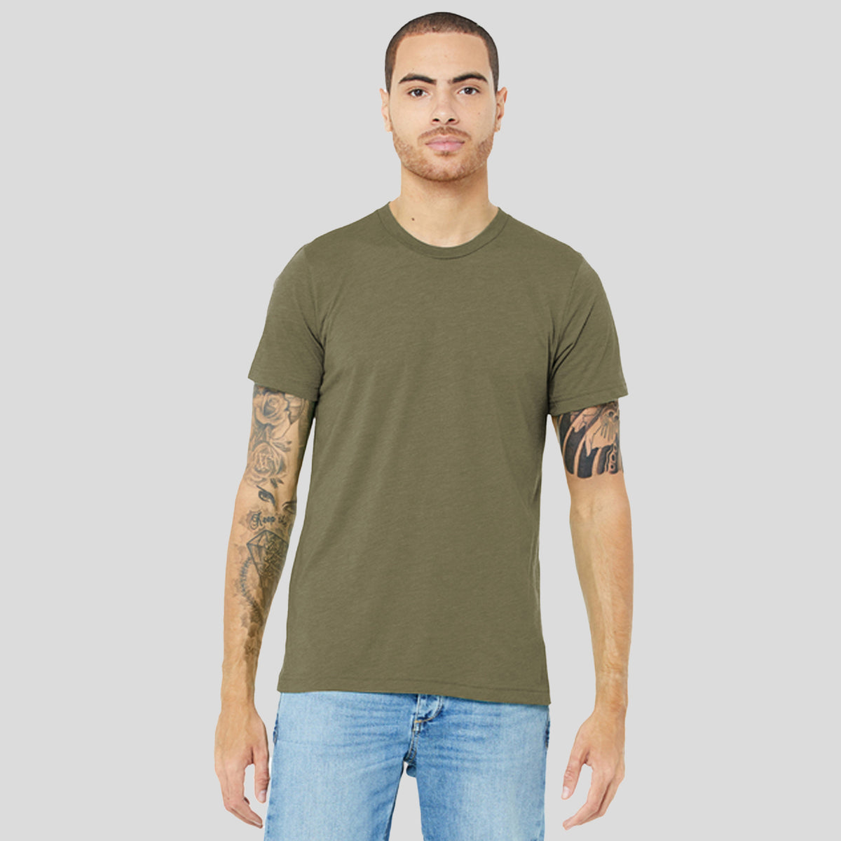 Unisex Triblend Short Sleeve Tee | Olive Triblend