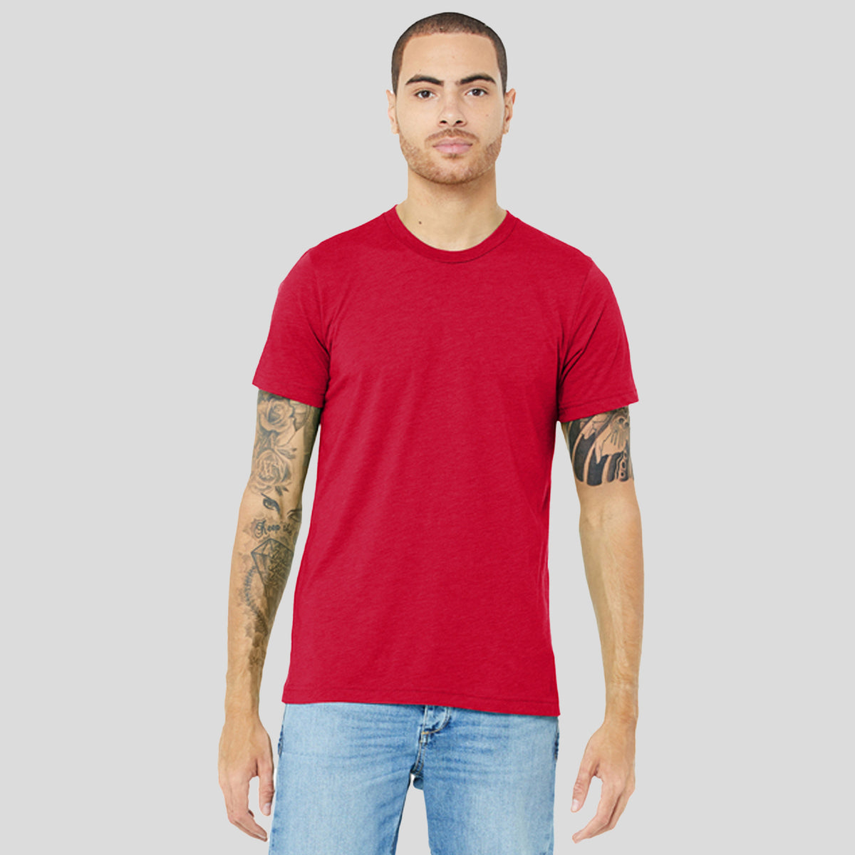 Unisex Triblend Short Sleeve Tee | Solid Red Triblend