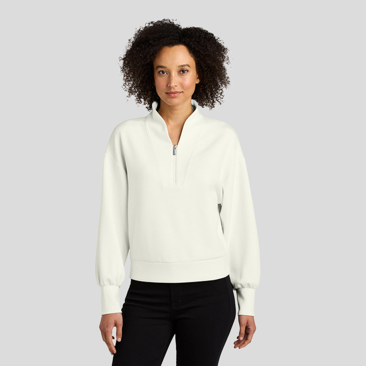 Womenβs Transcend 1/4-Zip | Opal White
