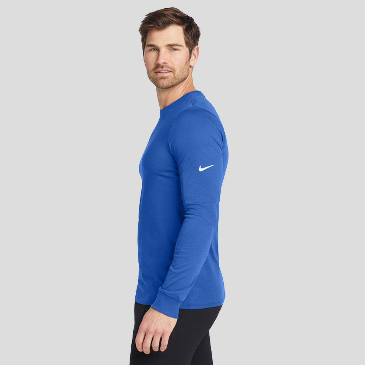 Dri-FIT Cotton/Poly Long Sleeve Tee | Rush Blue