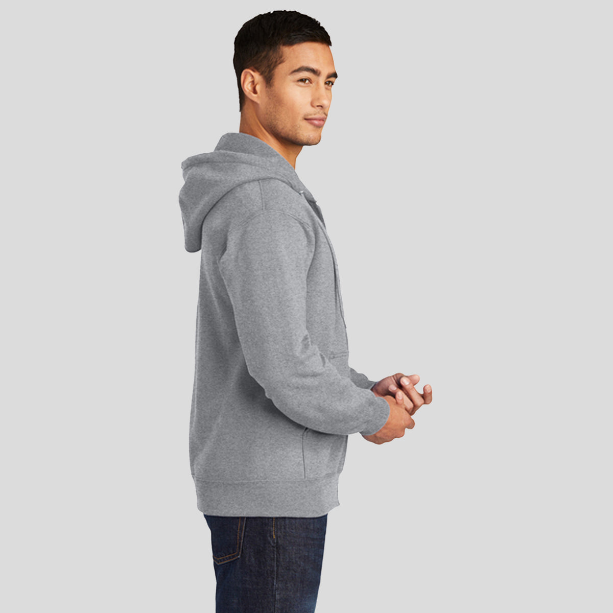 Tall Essential Fleece Full-Zip Hooded Sweatshirt | Athletic Heather
