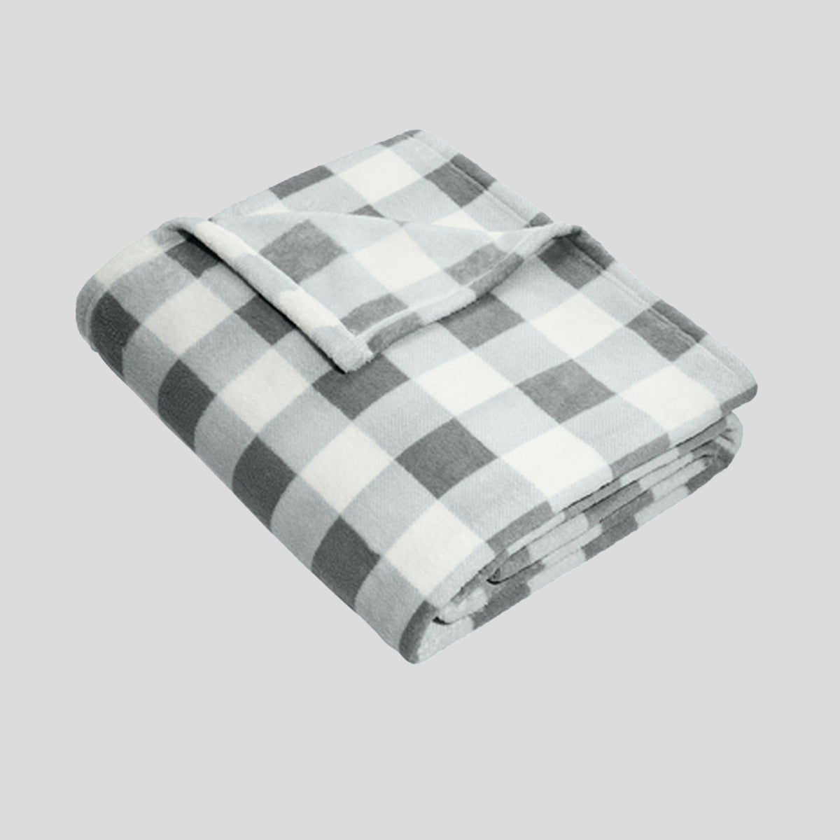 Ultra Plush Blanket | Marshmallow/Monument Grey Check