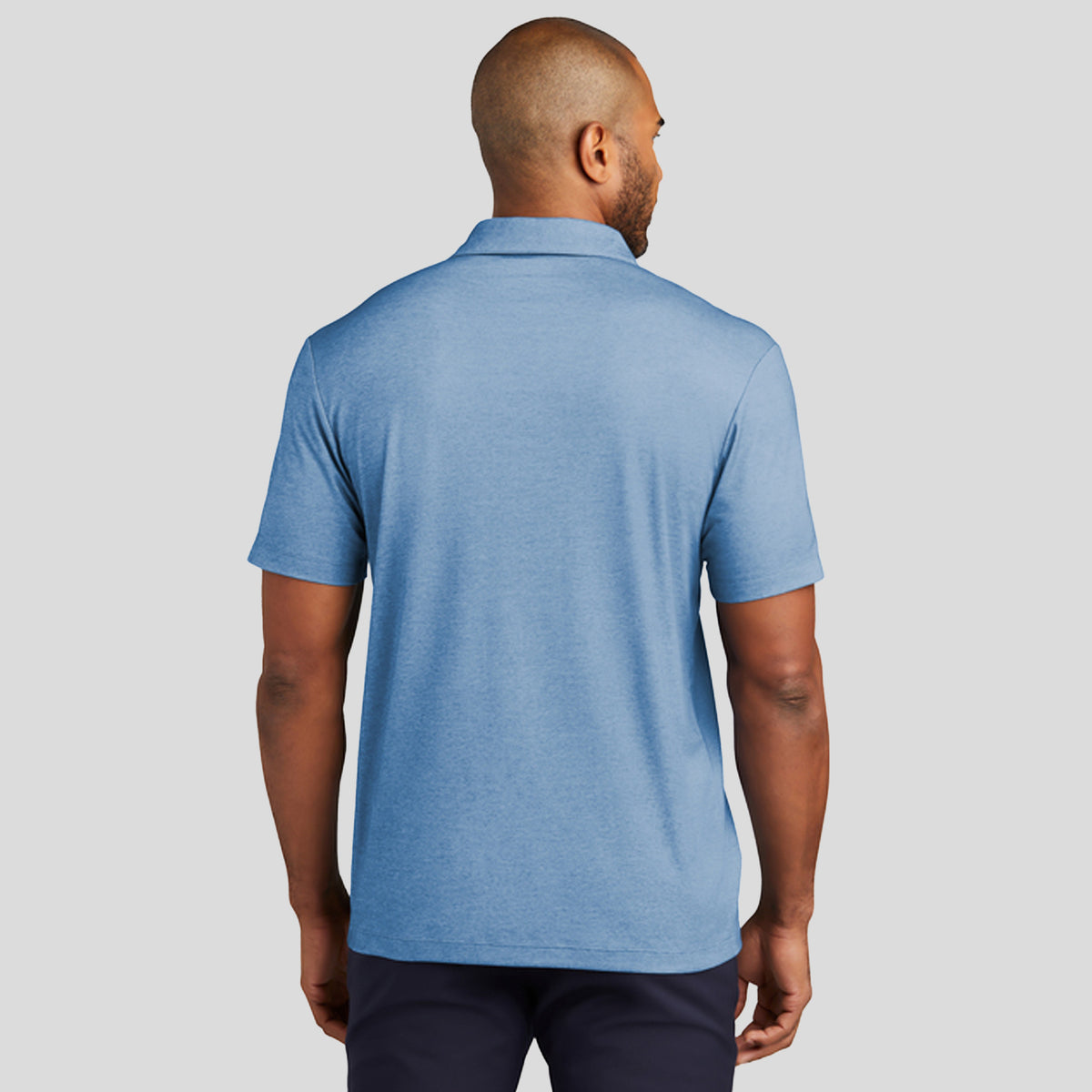 Fine Pique Blend Polo | Aegean Blue Heather