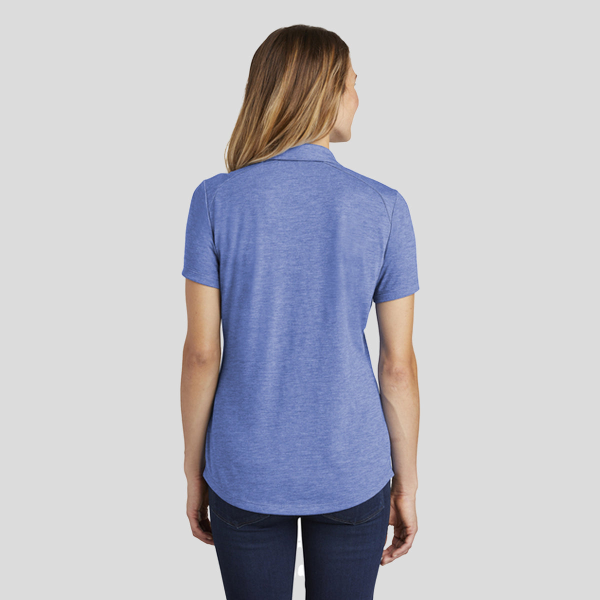 Women's PosiCharge ® Tri-Blend Wicking Polo | True Royal Heather