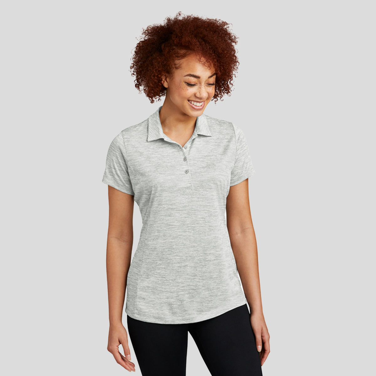 Women's PosiChargeยฎ Electric Heather Polo | Silver Electric