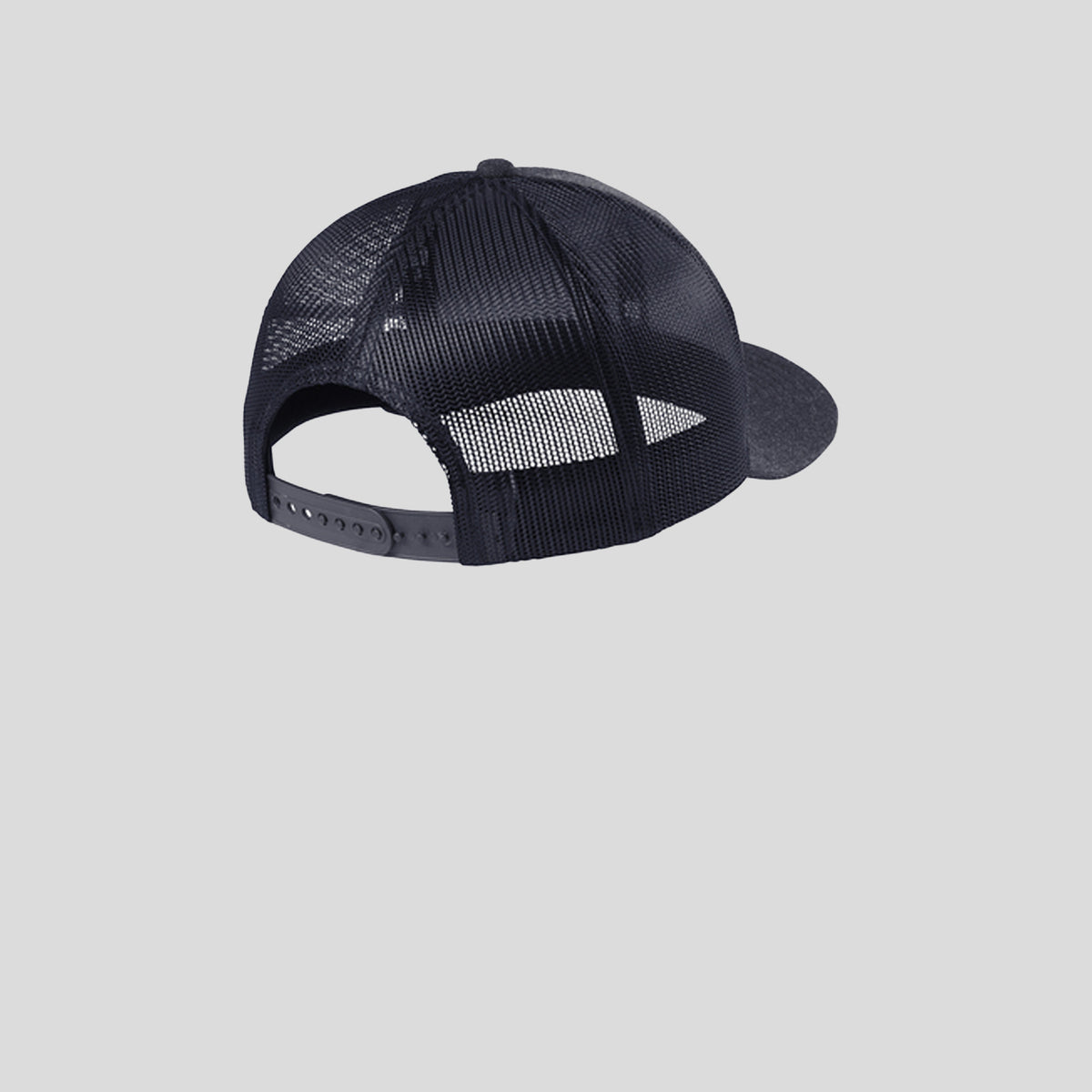 Snapback Low Profile Trucker Cap | Heather Navy/Navy