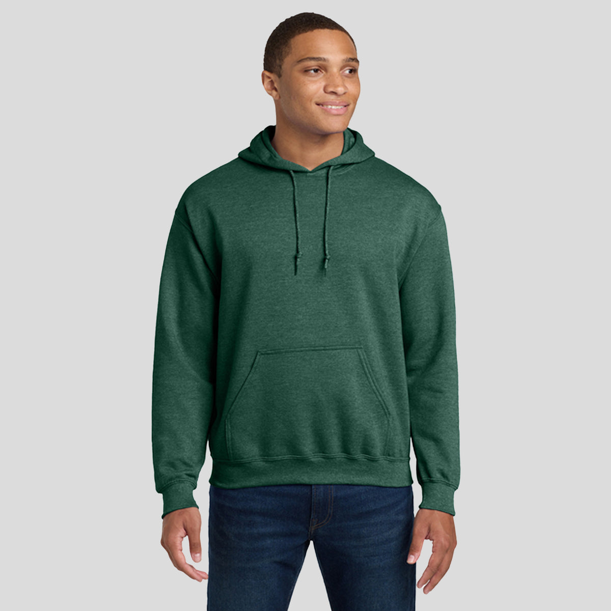 Heavy Blendโข Hooded Sweatshirt | Heather Dark Green