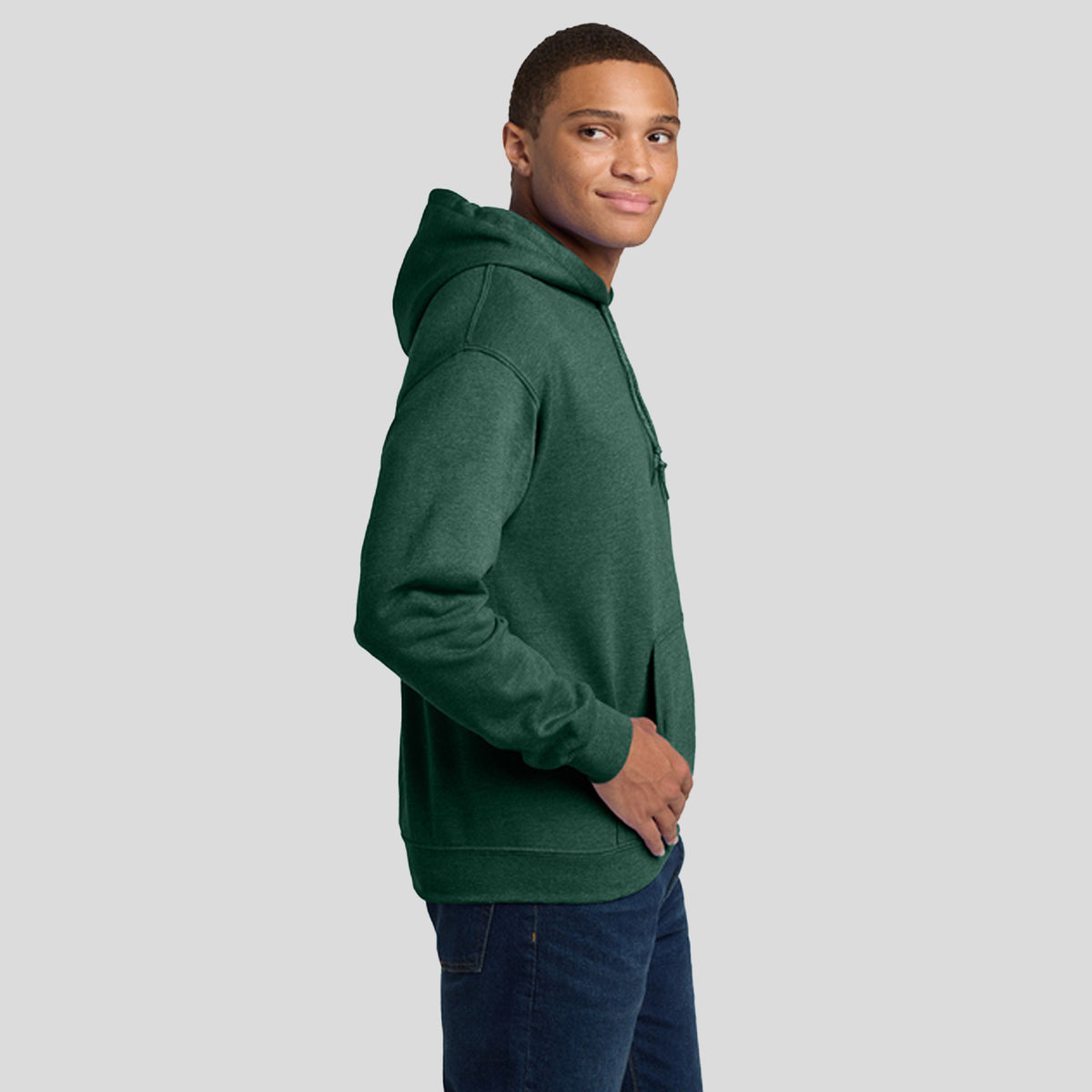Heavy Blendโข Hooded Sweatshirt | Heather Dark Green