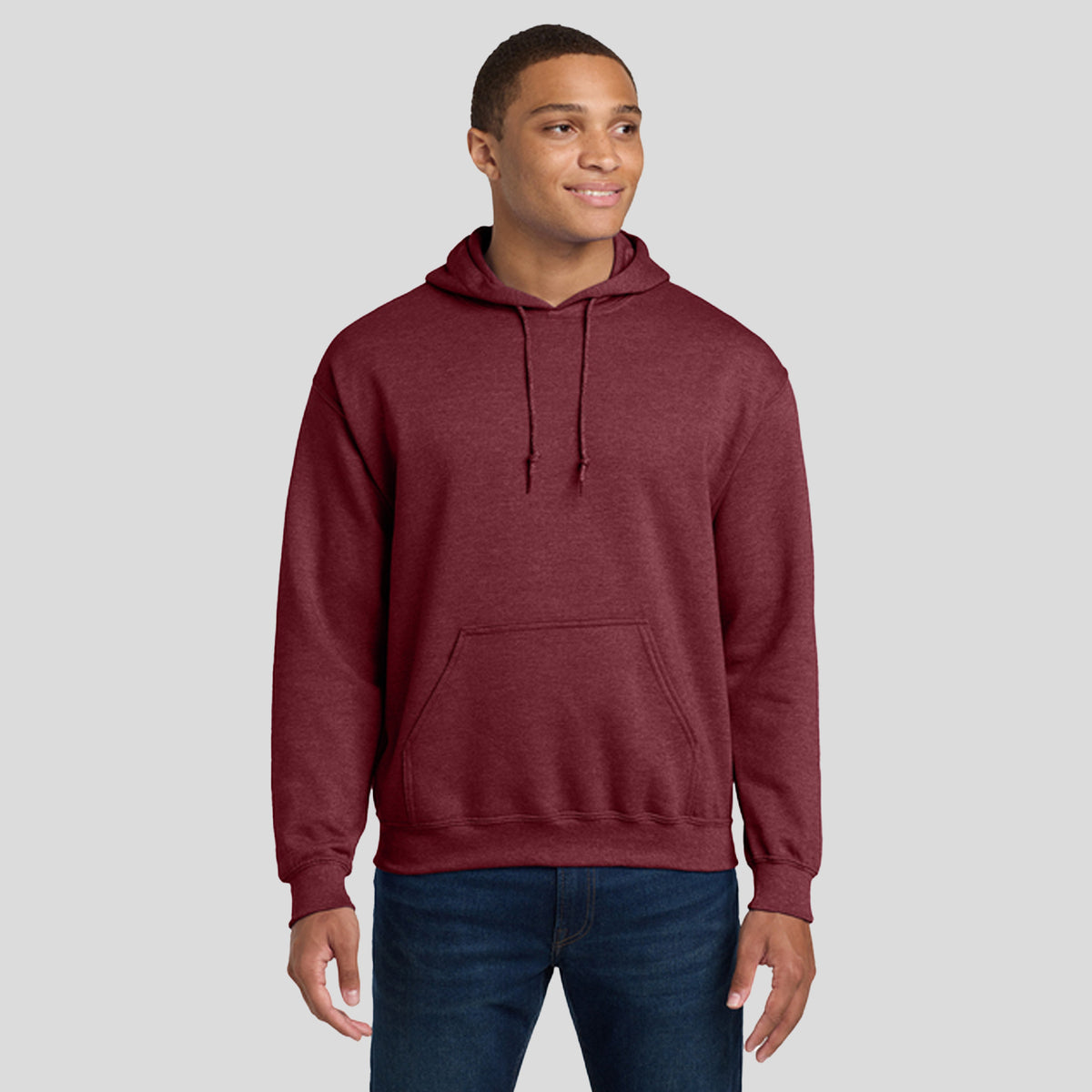 Heavy Blendโข Hooded Sweatshirt | Heather Dark Maroon