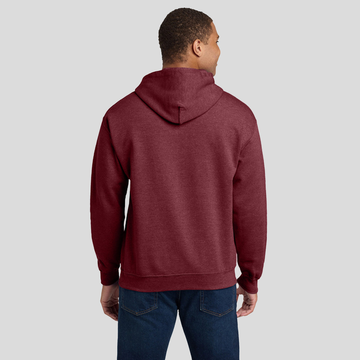 Heavy Blendโข Hooded Sweatshirt | Heather Dark Maroon