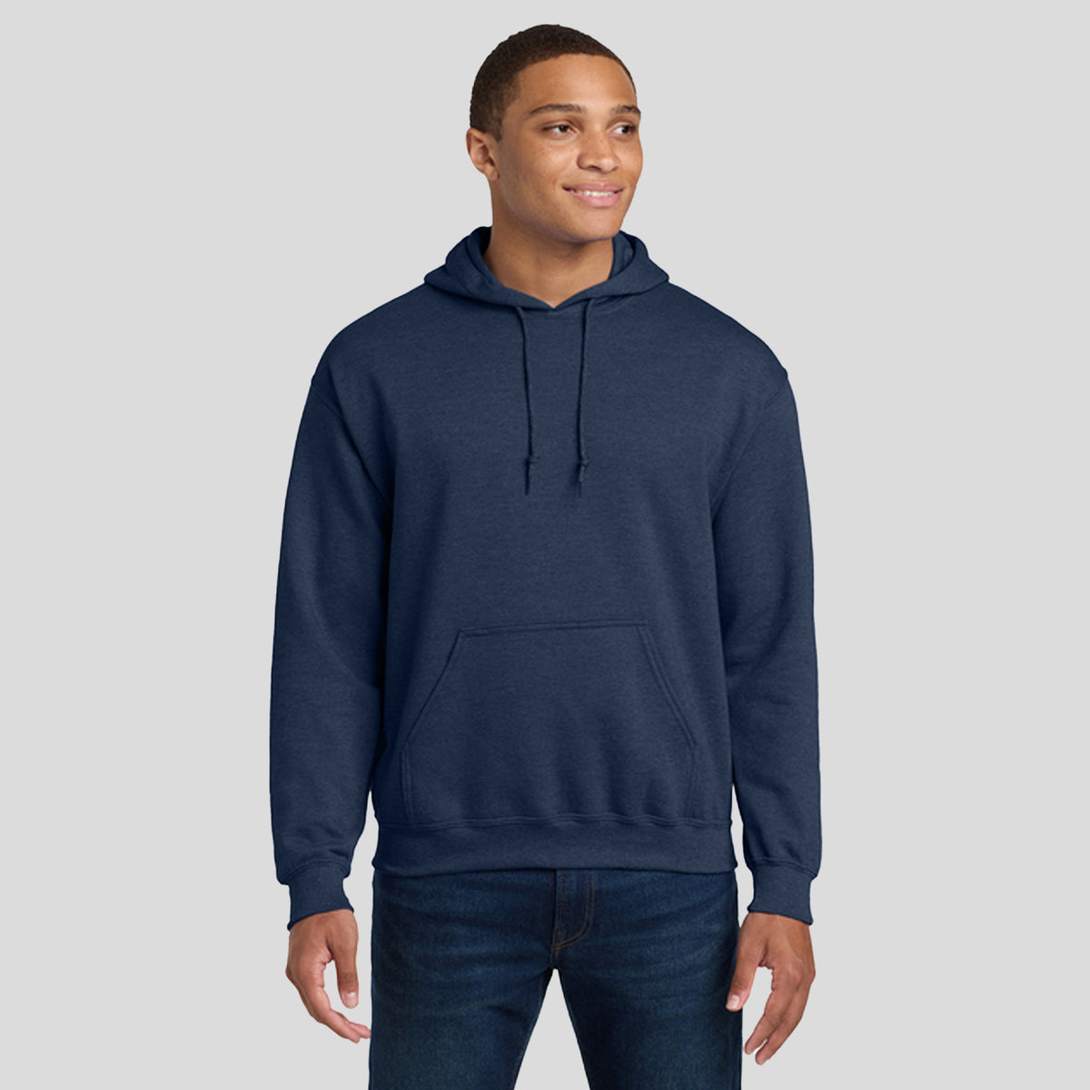 Heavy Blendโข Hooded Sweatshirt | Heather Dark Navy