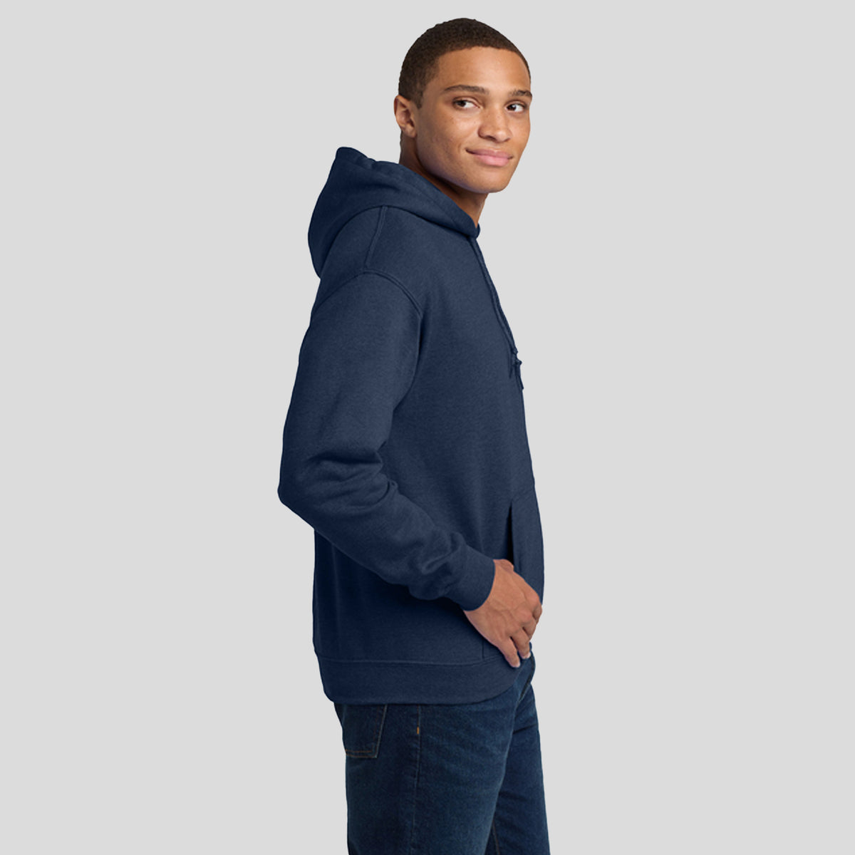 Heavy Blendโข Hooded Sweatshirt | Heather Dark Navy