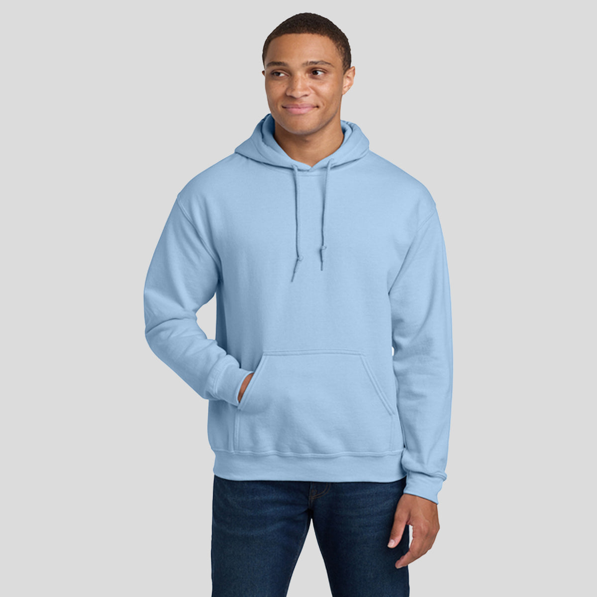 Heavy Blendโข Hooded Sweatshirt | Light Blue