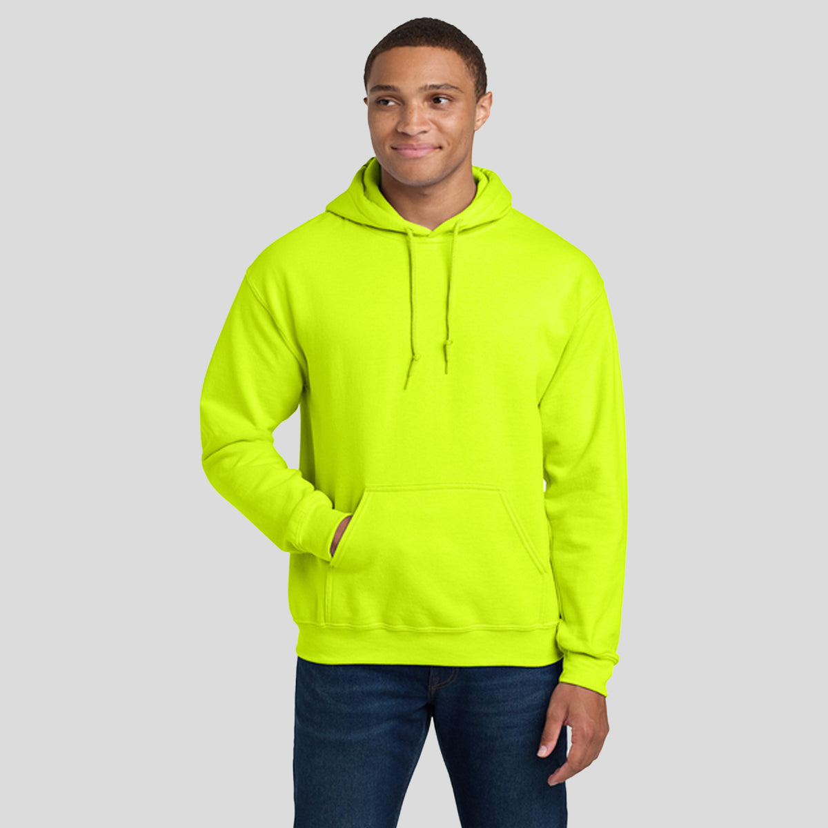 Heavy Blendโข Hooded Sweatshirt | Safety Green