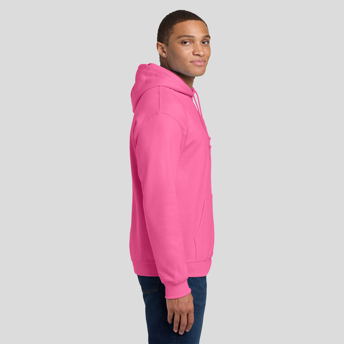 Heavy Blendโข Hooded Sweatshirt | Safety Pink