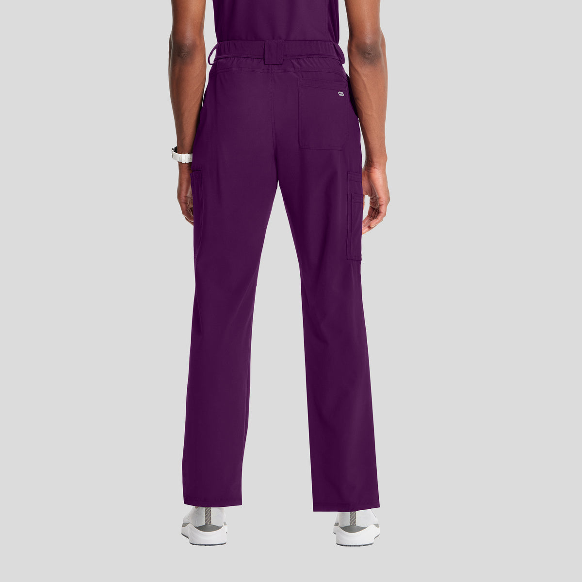 Men's Zip Fly Cargo Scrub Pant | Eggplant