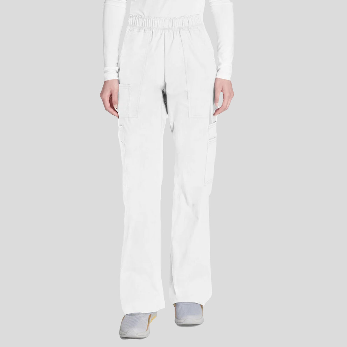 Elastic Waist Scrub Pant | White