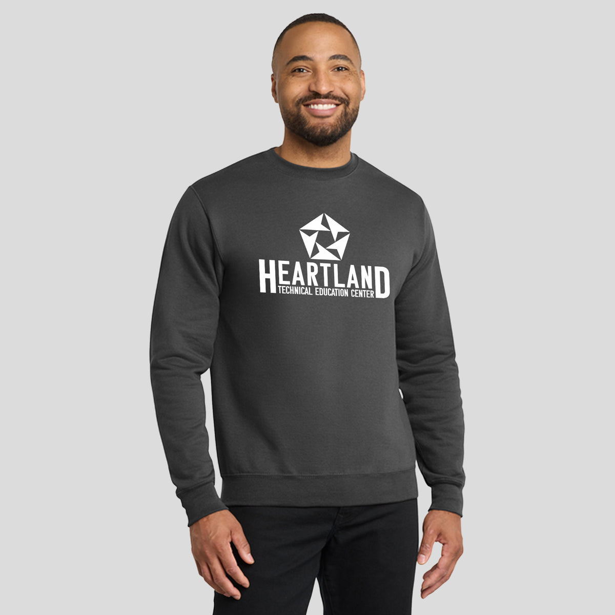 Faculty Heartland Core Fleece Crewneck Sweatshirt | Charcoal