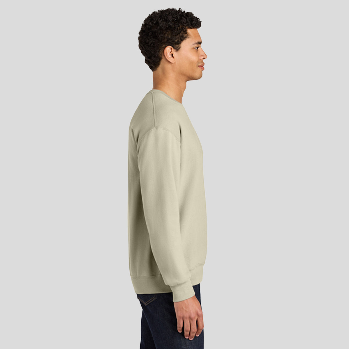 Ultimate™ Unisex CVC Ring Spun Crewneck Sweatshirt | Putty