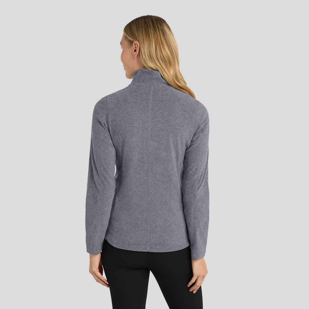 Women's Heather Microfleece Full-Zip Jacket | True Navy Heather